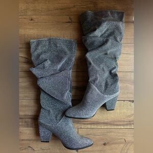 Silver glitter boots!